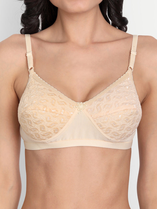 T.T. Women Desire Beige, White & Black Pack Of 3 Everyday Bra