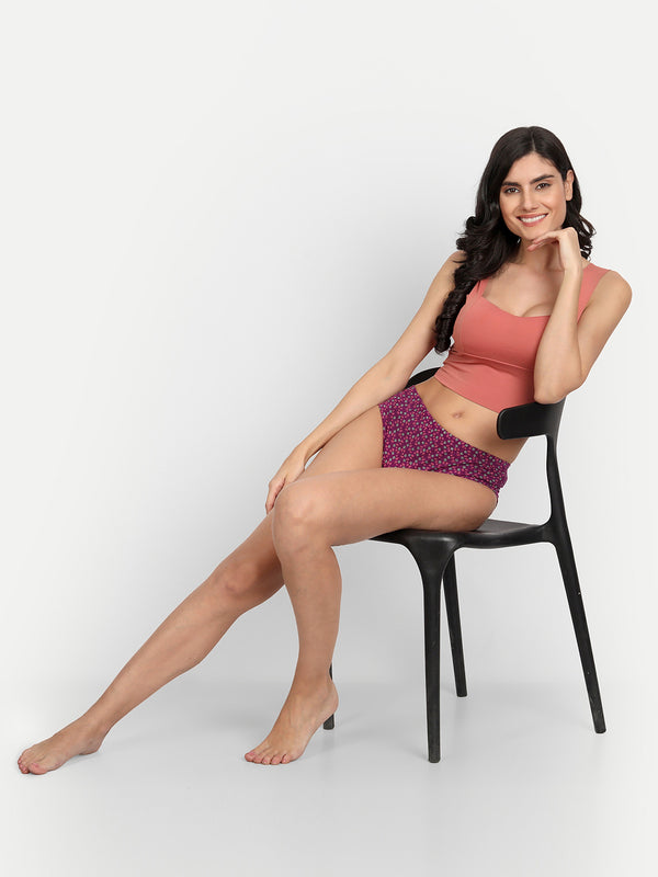 T.T. Women Desire Pack Of 2 Assorted Pure Cotton Printed Panty