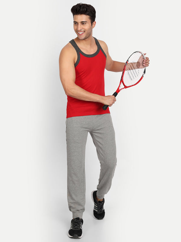 T.T. Men Solid Pack Of 5 Gym Vest Assorted