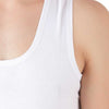 Men White Interlock Vest