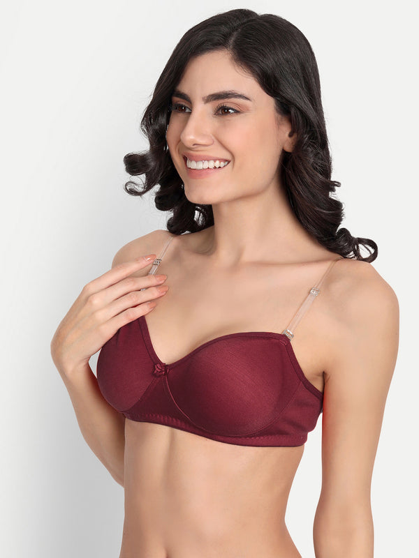 T.T. Women Desire Maroon Bra With Extra Strips