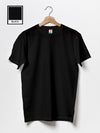 T.T. Men'S Solid Eco Friendly (Cotton Rich) Recycled Fabric Regular Fit Round Neck T-Shirt-Black