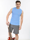 T.T. Aldo Men Blue Innerwear Vest