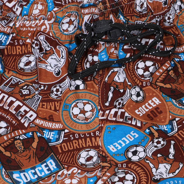 T.T. Junior Cool Printed Bermuda Short Pack Of 2 Blue-Brown