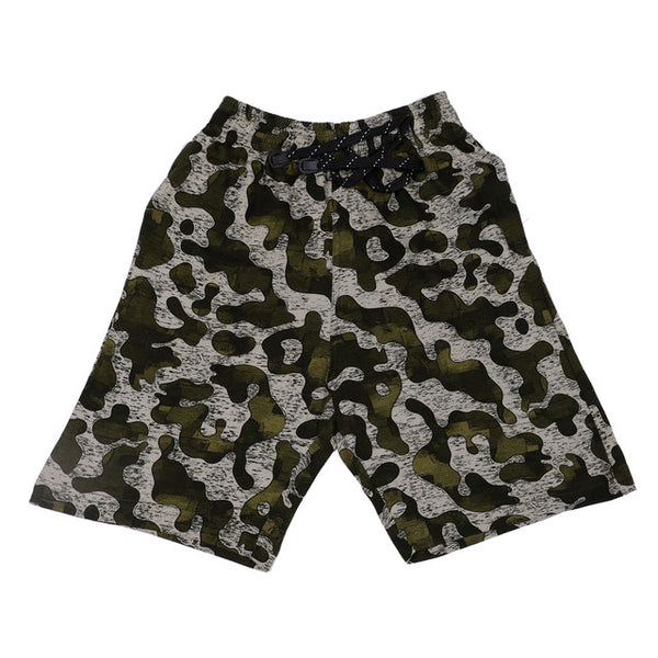 T.T. Junior Cool Printed Bermuda Short Pack Of 2 Denim-Olive