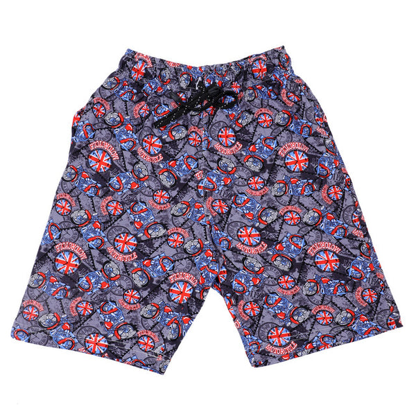 T.T. Junior Cool Printed Bermuda Short Pack Of 3 Brown-Olive-Purple