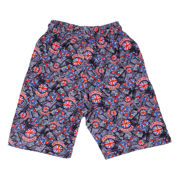 T.T. Junior Cool Printed Bermuda Short Pack Of 2 Olive-Purple