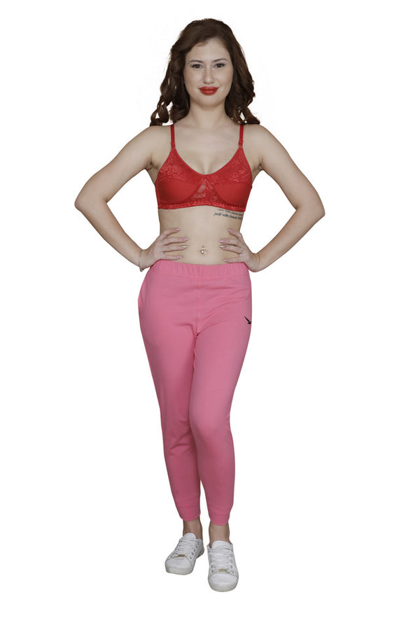 T.T. Women Platting Hos With Spandex Net Bra Pack Of 2 Skin-Red
