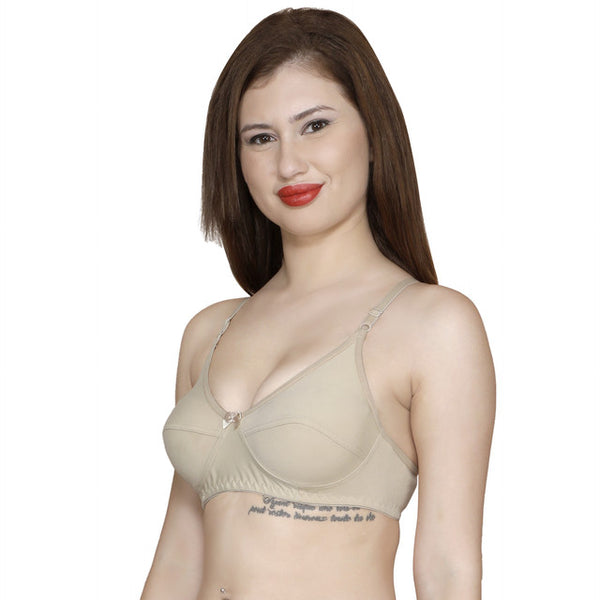 T.T. Women Pc Spandex Bra Pack Of 3 Blue-Skin-White