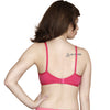 T.T. Women Cotton Spandex Bra Pack Of 3 White-Orange-Fuschia