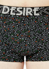 T.T. Mens Desire 100% Combed Cotton Printed Mini Top Elastic Trunk Pack Of 4 Assorted