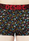 T.T. Mens Desire 100% Combed Cotton Printed Mini Top Elastic Trunk Pack Of 4 Assorted