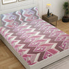 T.T. Light Pink Double Bedsheet With 2 Pillow Covers