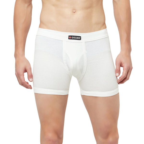 T.T. Men Desire Flexi Trunk Solid Pack Of 3 Trunk White