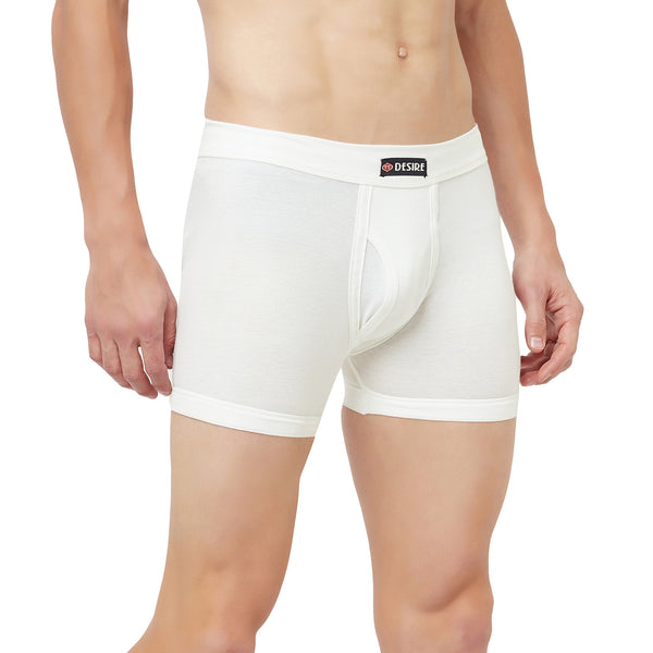 T.T. Men Desire Flexi Trunk Solid Pack Of 3 Trunk White