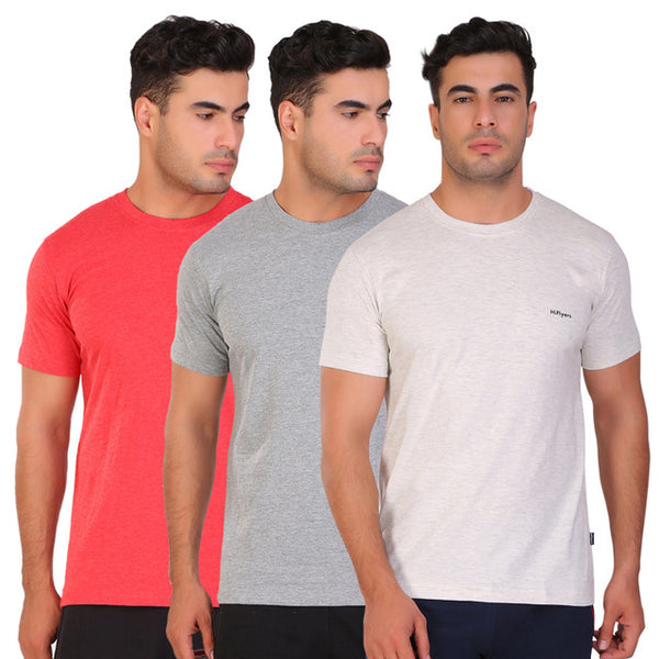 Ecru, Grey & Red T-Shirt