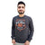 HiFlyers Mens Charcoal Grey Slim Fit Printed Round Neck Sweatshirt