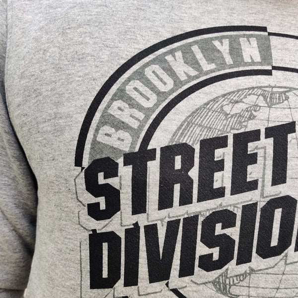 HiFlyers Mens Grey Slim Fit Printed Round Neck Sweatshirt