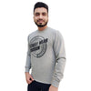 HiFlyers Mens Grey Slim Fit Printed Round Neck Sweatshirt