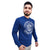 HiFlyers Mens Royal Blue Slim Fit Printed Round Neck Sweatshirt