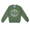 HiFlyers Kids Green Regular Fit Printed Round Neck Sweatshirt