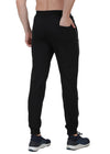 HiFlyers Mens Black Slim Fit Solid Terry Joggers