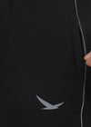 HiFlyers Mens Black Slim Fit Solid Terry Joggers