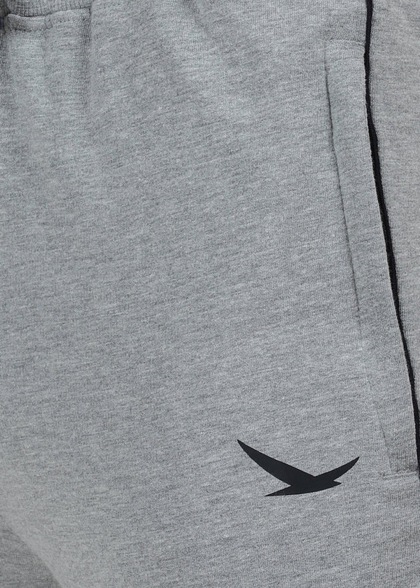 HiFlyers Men Grey Melange Slim Fit Solid Terry Joggers