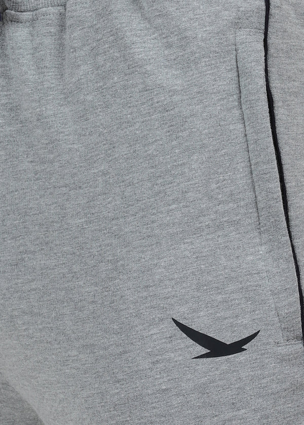 HiFlyers Mens Grey Slim Fit Solid Terry Joggers
