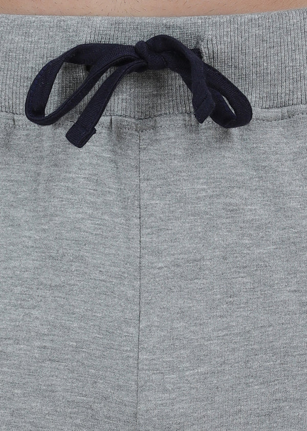 HiFlyers Men Grey Melange Slim Fit Solid Terry Joggers