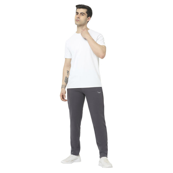 HiFlyers Mens Anthra Slim Fit Solid Cotton FleeceWinter Trackpant/Joggger