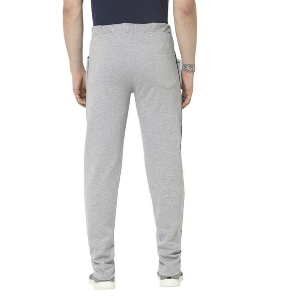 HiFlyers Mens Grey Slim Fit Solid Cotton Fleece Winter Trackpant/Joggger