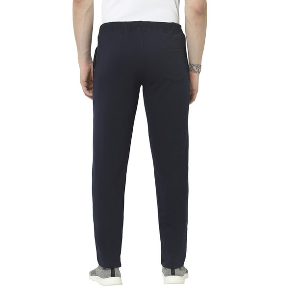 HiFlyers Mens Navy Slim Fit Solid Cotton Fleece Winter Trackpant/Joggger