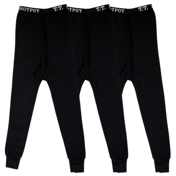 T.T. Kids Hotpot Plain Thermal Trouser Pack Of 3 Black