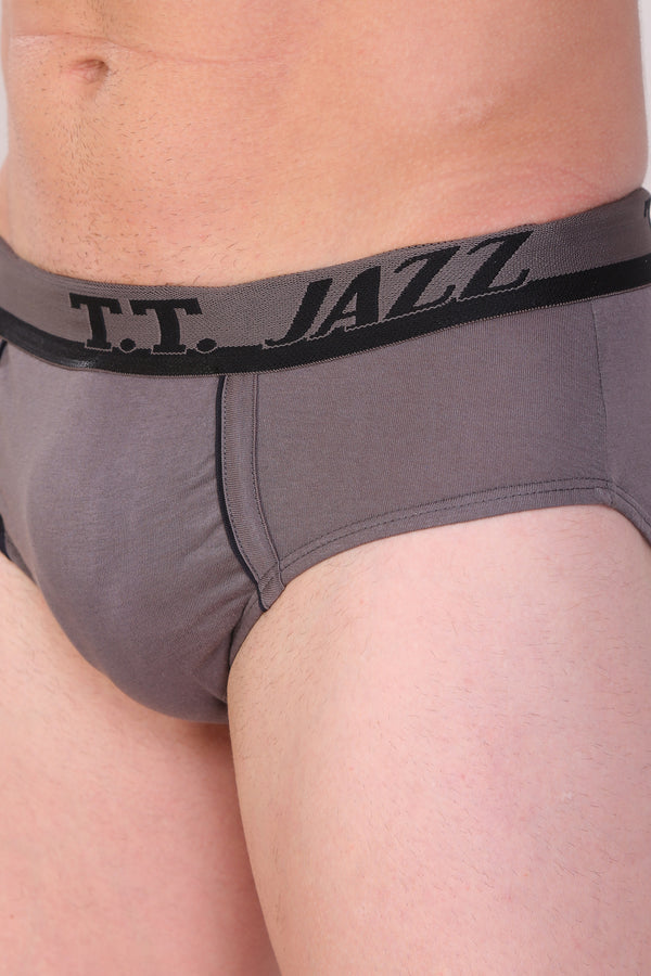 T.T. Men Jazz Brief Solid Pack Of 2 Assorted Colors