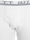 T.T. Mens Jazz Fine Long Top Elastic TrunkPack Of 4 White
