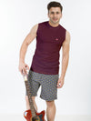 T.T. Aldo Men Maroon Innerwear Vest