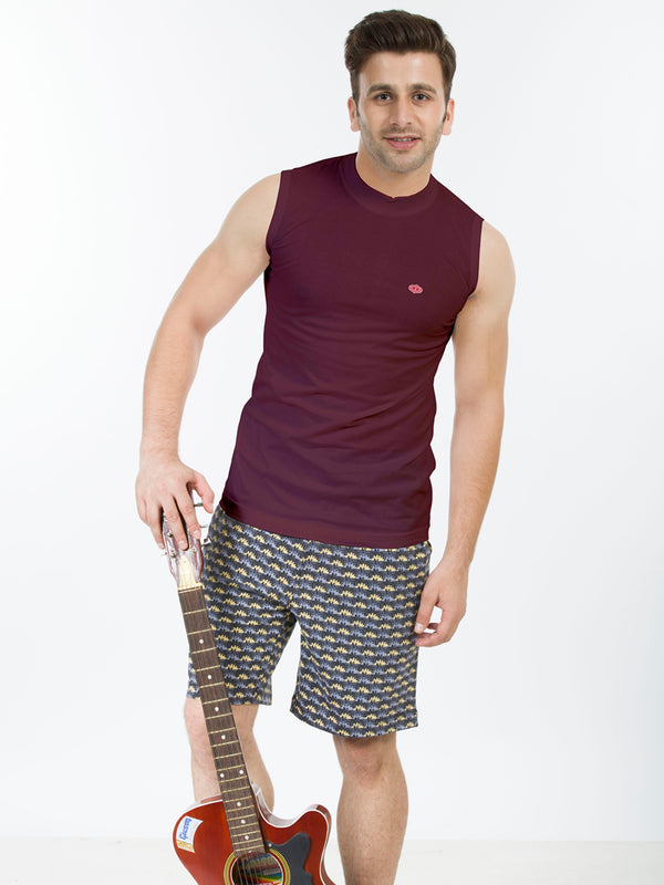T.T. Aldo Men Maroon Innerwear Vest