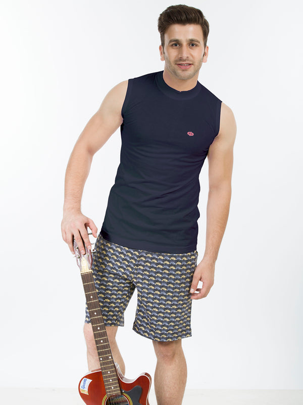 T.T. Aldo Men Navy Innerwear Vest