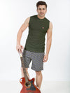 T.T. Aldo Men Olive Green Innerwear Vest