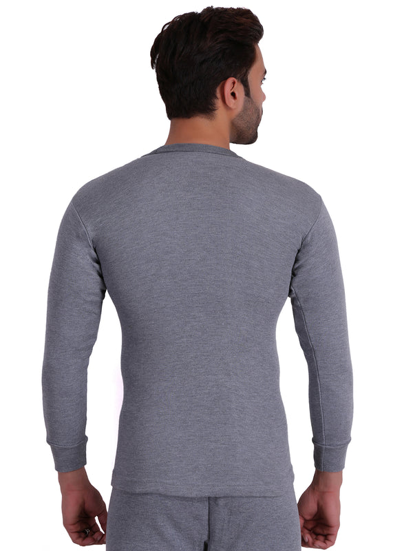T.T. Mens Grey Slim FitSolid Titanic Winter Thermal Top