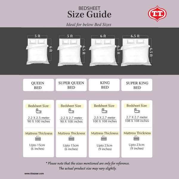 T.T. Light Pink Double Bedsheet With 2 Pillow Covers