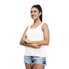 Women White Cotton Tank Top