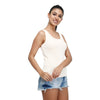 Women White Cotton Tank Top