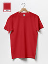 T.T. Men'S Solid Eco Friendly Cotton Blended Fabric Regular Fit Round Neck T-Shirt-Red