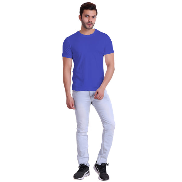 T.T. Poly Men Blue Quick-Dry Tshirt