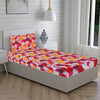 T.T. Pink & White Floral Print Single Bedsheet With 1 Pillow Cover