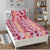 T.T. Pink & Cherry Floral Print Single Bedsheet With 1 Pillow Cover