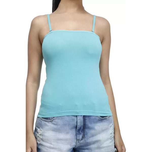 Women Sky Blue Spaghetti Top