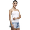 Women White Spaghetti Top